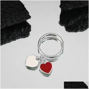 Cluster ringen nieuwe hoogwaardige ontwerper love ring gold hart mode sieraden man belofte voor vrouw jubileum cadeau drop levering dhciv