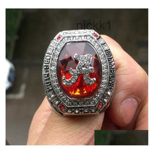 Anneaux de cluster Date Alabama 2014 Roll Tide National College Football Championnat Bague Souvenir Hommes Fan Cadeau En Gros Drop Deli Dhuk4 333S