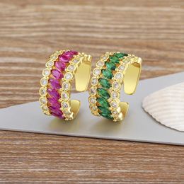 Cluster anneaux nidin léger luxe de haute qualité brillance gros zircon ouvert aux femmes engagement de mariage mode ajusté bijoux de doigt