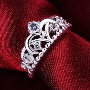 Cluster ringen nobel voor bruiloft vrouwen mode 925 sterling zilveren sieraden kroon charmes populaire gratis verzending fabriek prijs r601 h240504