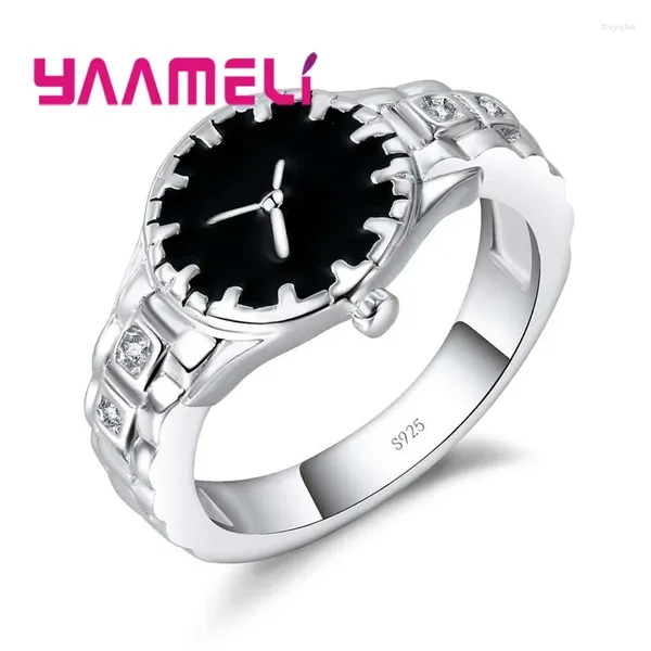 Anillos de racimo Novato MIRAR MIRA 925 Ring de dedo de plata esterlina para mujeres Hombres Cúconia Joyas de Navidad Accesorios de fiesta de Navidad