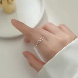 Clusterringen Nummer Acht Vormketting Voor Vrouwen Holle Oneindigheidssymbool Creatieve Uittrekbare Mode Kwastje Ronde Kralen Vrouwelijke Sieraden