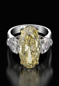 Cluster Anneaux Oevas Vintage 100 925 Silver Sterling Create Maisanite Gemstone Wedding Engagement Diamonds Ring Fine Jewelry Who6728848