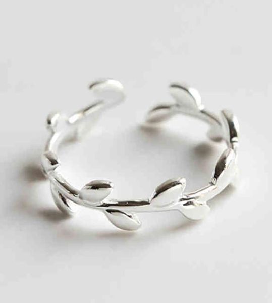 Anneaux de cluster Olive Branch Simple Tree Leaf 925 STERLING Silver Adjustable Party Ring pour femmes Designer personnalisé Donny Jewel9863698