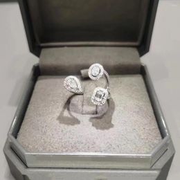 Cluster anneaux original boutique m marque s925 ring féminin rond rond diamant carré drop gouttes de Noël cadeau