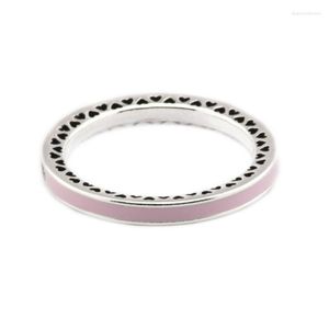 Cluster Ringen Originele Stralende Harten Ring 925 Sterling Zilveren Sieraden 7 Kleur Voor Vrouwen Deel Gift R100B