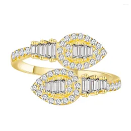 Anneaux de cluster anneau de diamant complet en forme de serpent d'origine pour le design de niche de luxe léger des femmes