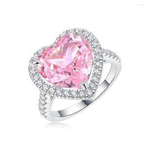 Clusterringen Padparadscha Sapphire Ring Gemstone 925 Sterling Silver For Women Wedding Engagement Luxe Dainty Party Statement Sieraden