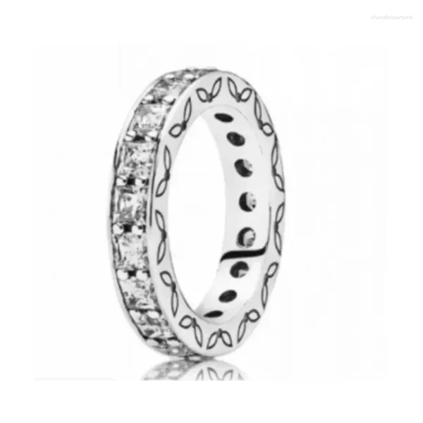 Bagues de cluster Pan-Style Real S925 Bague en argent sterling pour femmes fille fille mère saint valentin bijoux cadeau en gros prix d'usine