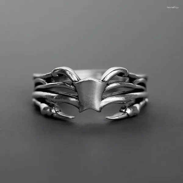 Cluster anneaux Panjbj 925 Sterling Silve Claw Os Ring irrégulière pour les femmes Gift Cremper la gamme de bijoux rétro rétro Hip Hop Drop