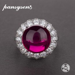 Clusterringen Panysen Natural Red Garnet Gem voor vrouwen