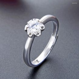 Cluster ringen pruimenbloesem met zirkoon verstelbare ringstijl romantisch goed goeds voor vrouwen in 925 Sterling Silver Super deals