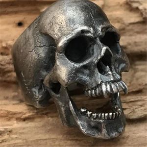 Bagues de cluster Punk Skull Bague pour hommes Rock Gothic Ghost Tendance Accessoires Cadeau En Gros
