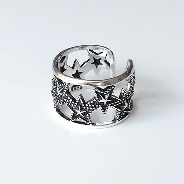 Bagues de cluster Punk Vintage Star pour femmes Boho Femme Charms Bijoux Hommes Antique Knuckle Ring Fashion Party Cadeau 2024