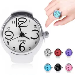 Anillos de racimo Cuarzo Digital Pareja Reloj Anillo Moda Retro Joyería Ronda Dedo Regalo Aleación Elástico Mujeres