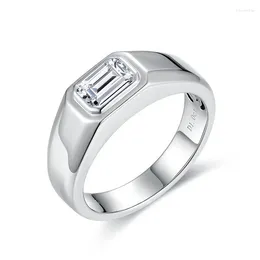 Cluster Rings R3-0293 Lefei Fashion Luxury Trend Classic Fine Moissanite Design Rectangle Ring For Charm Women 925 Silver Wedding Sieraden