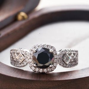 Cluster ringen echt 2 8 mm Moissanite trouwring voor vrouwen 925 Sterling Silver Band D Color VVS Diamond verloving Fijne sieraden met GRA