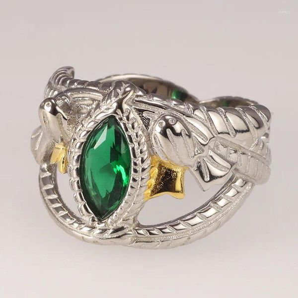 Anillos de racimo Real 925 Plata esterlina Aragorn de Barahir LOTR Anillo de boda para hombres Joyería de fanáticos de la película