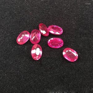 Clusterringen Echte natuurlijke ruby ​​losse edelsteen 1 pc voor zilver en goud monteren DIY vrouwen ring fijne sieraden accessoires feest geschenk