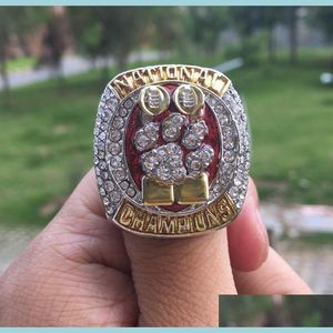Cluster anneaux Real P o Clemson Tigers Final NCAA Championnat National Ring Fan Men Gift Wholesale Drop Liviling Bijoux DH3N0