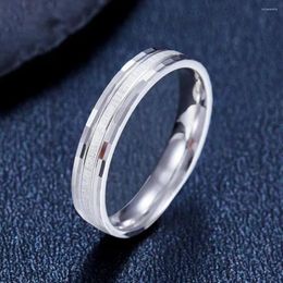 Anillos de clúster Real Pure Platinum 950 Band Women Gift Lucky Simple Talled Ring 3.93g/EE. UU. Tamaño 6