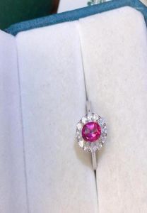 Cluster anneaux Real Ruby redimencable pour les femmes Silver S925 Classic Trendy Wedding Fine Jewelry Cadeaux avec cocktail Box Ring3524277