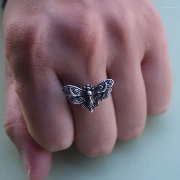 Bagues de cluster redimensionnables tête de mort crâne papillon papillon bague cadeau de créativité pour femmes hommes