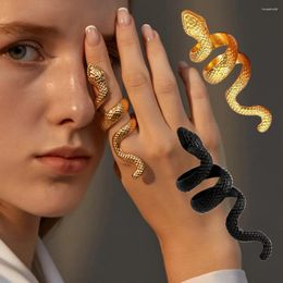 Cluster Ringen Retro Snake Ring Punk Stijl Legering Opening Voor Vrouwen Mannen Mode Verstelbare Vinger Accessoires Sieraden Party Vriend Geschenken