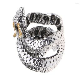 Bagues de cluster Rétro Serpent Serpent Bague Ouverte Accessoires Cool Ajuster Hip Hop Bijoux Cadeaux Costume Pour Garçons Filles Reptile Amant