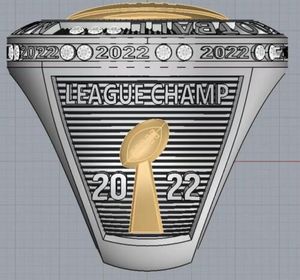 Cluster ringen ring van 2022 Fantasy Football League FFL Game Champions Souvenir Drop Delivery SMT62