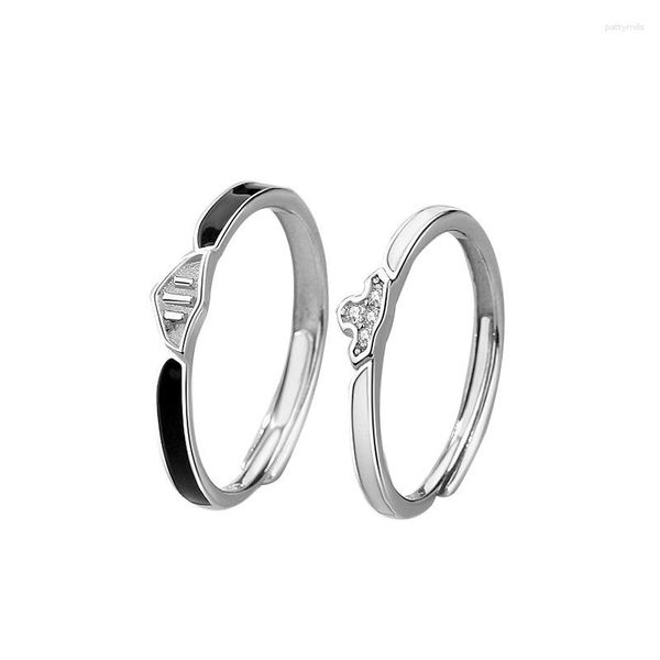 Cluster Anneaux Romantique Couple Bague Argent Ensembles Design Classique Princesse Femmes Accessoires Chevalier Hommes À La Mode 2023 Bijoux De Mode Cadeau Français