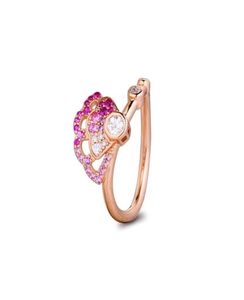 Cluster ringen roségouden roze fan voor vrouwen 925 Sterling zilveren bruiloft verlovingsring stagement sieraden Bijoux anillos 20219852761