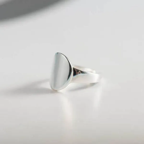 Anillos de racimo Ruifan ajustable pura plata de ley 925 para mujeres hombres anillo de fiesta simple redondo abierto accesorios de joyería fina YRI065
