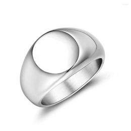 Cluster ringen S7 grens e-commerce buitenlandse handel aanbod rond platte titanium stalen ring persoonlijkheid mode glanzend SA425