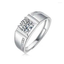 Cluster ringen S925 Silver Fairleaf Ring / Blazing Men's and Women's Temperament Fashion Party Betrokkenheid Wedding Verjaardag