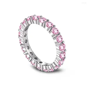 Clusterringen S925 Silver Ring met diamanten vrouwelijk ontwerp gevoel klein en luxe volledige diamant 5a zirkoon sieraden