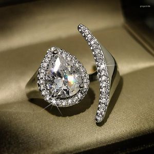 Cluster Ringen S925 Sterling Zilver 1 S Diamond Ring Voor Vrouwen Anillos De Bizuteria Bijoux Femme Met Kussen Zirconia edelsteen Goud