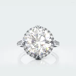 Clusterringen S925 Sterling zilveren ring diamant dames bruiloft luxe zirkoon sieraden voor dames