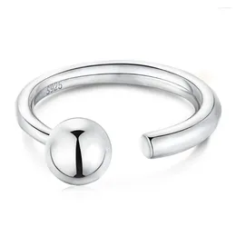 Anelli a grappolo Anello in argento sterling S925 per il design da donna Senso piccolo e apertura regolabile semplice personalizzata