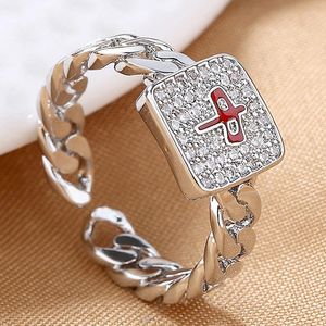 Bagues en grappe S925 bague en argent Sterling personnalisée Mahjong ouvert Zircon pour les femmes mode fiançailles fête cadeau bijoux