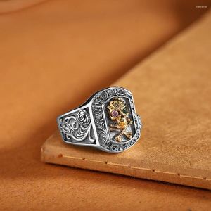 Clusterringen S925 Sterling Silver Ring om oude vintage hand sieraden stukken neutrale open schedelboetiek te maken
