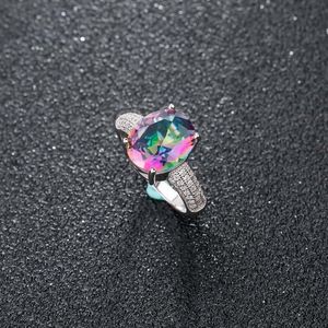 Cluster Rings SA SILVERAGE Fine Jewelry Luxurious Zircon Ring Set 2021 Design 925 Sterling Silver Colorful Stone Wedding For Women