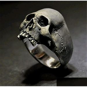 Clusterringen verkopen rock gotische skl ring punk sieraden heren Halloween cadeau retro drop levering dhgarden dhld6