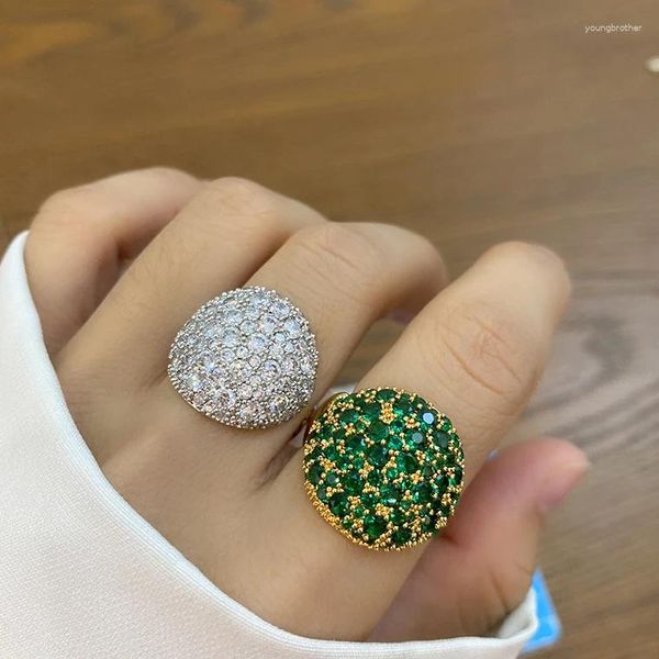 Anillos de racimo Bola semiredonda Apertura Anillo ajustable Personalidad de la moda Alto sentido