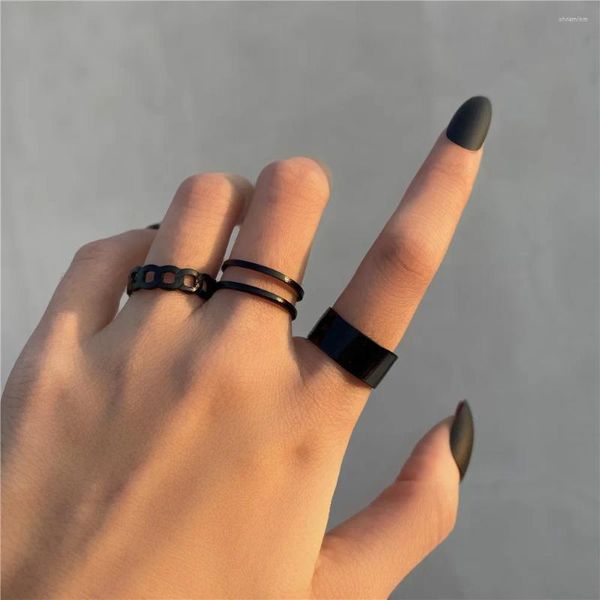 Bagues de cluster Ensemble de sur Phalanx Mode Réglable Bague noire Doigt Livraison gratuite Brass Knuckles Bijoux pour femmes 2023 Décoration