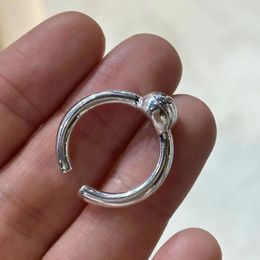 Clusterringen SHANICE 925 Sterling zilveren balkralen voor vrouw Open geometrische bruidspaar esthetische sieraden cadeau