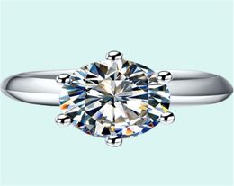 Clusterringen Sightly Test Positive 3Ct 90 mm DE LabGrown Moissanite diamanten ring 925 sterling zilver verloving vrouwelijk16990809