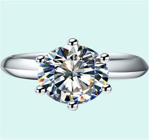 Cluster ringen zichtbaar test positief 3ct 90 mm de labgrown moissaniet diamantring 925 Sterling zilverbetrokkenheid vrouwelijk18414353