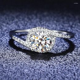 Cluster Ringen Zilver Platina Diamant Test Geslaagd Uitstekende Cut 1 D Kleur Goede Kwaliteit Moissanite Ring 925 Sieraden Verjaardagscadeau