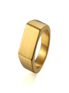 Cluster anneaux simples hommes bijoux en anneau simple en argent doré à haute polie noir 316l en acier inoxydable rétro titanium wrap6912138